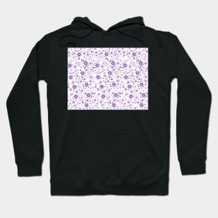 Sweet Purple FLower Pattern Hoodie